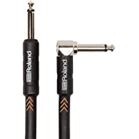 Cable de instrumento de la serie Black de Roland con jacks de 1-4 de pulgada en ángulo recto-recto de 1-5 m de longitud…